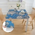 thumbnail image 2 of HAOXIT CPC Tablecloth Indian Block Print Square Table Cover, Table Cloth for Weddings, Mothers Day, Outdoor BBQ- Blue Sapphire 46*46, 2 of 8