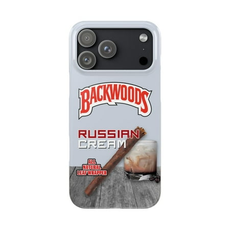 iPhone Slim Case Backwoods Russian Cream White Black Woods Vanilla Flavor - iPhone 17 Pro Max