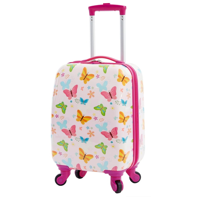 TPRC 5-Piece Kid's Hard-Side Travel Luggage Set - Butterfly Print