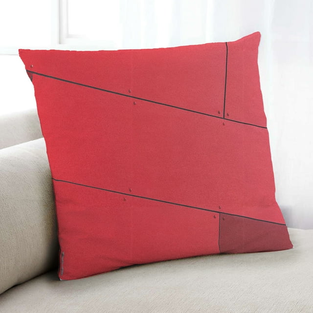 Ahgly Company Color Focus Red Indoor Throw Pillow, 18 inch by 18 inch