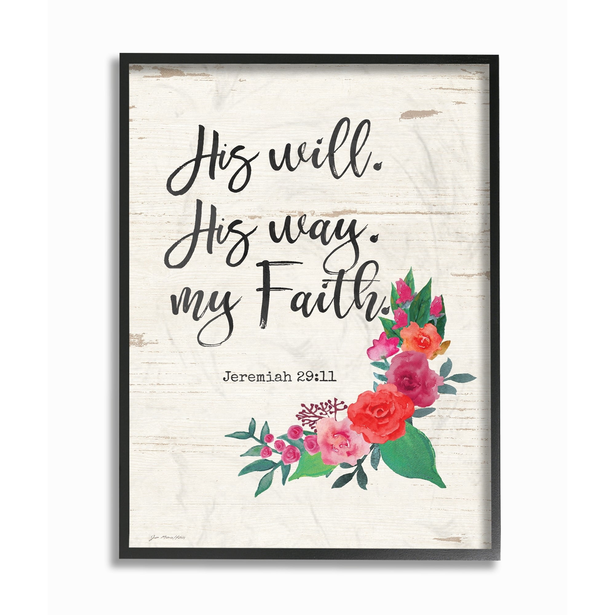Stupell Psalm Cactus Framed Giclee Wall Art 11 x 14