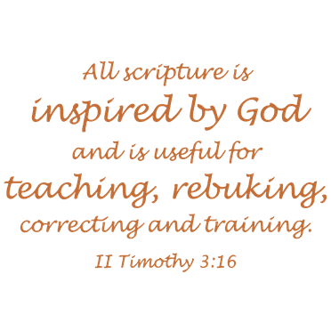 2 Timothy 3:16 - All scripture is inspired by... Vinyl Decal Sticker Quote - Small - Light Brown