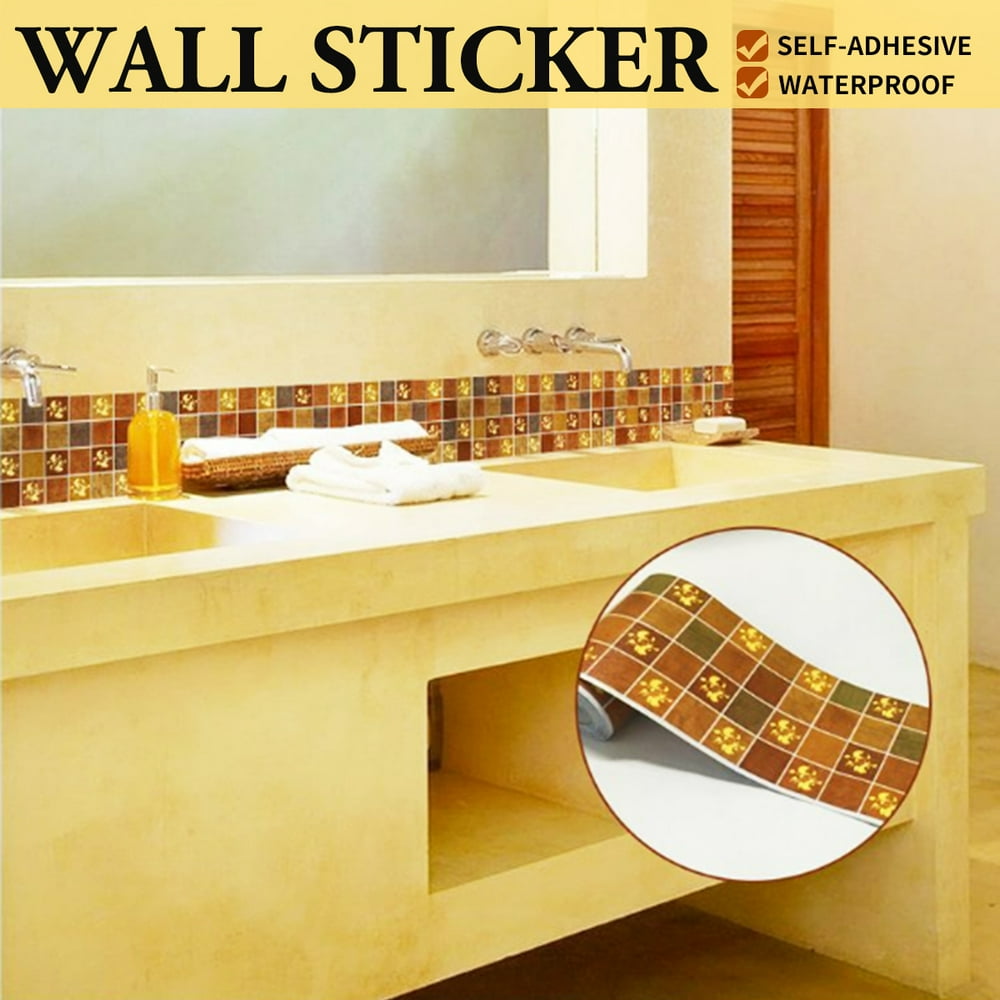 3D Self Adhesive Waterproof Wallpaper Border Peel and Stick for