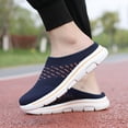 thumbnail image 5 of Dakaela Women's Casual Slip on Shoes Breathable Backless Walking Sneakers Closed Toe Mules Blue 11, 5 of 9