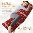 thumbnail image 3 of Yiaed Body Pillow Cover, Ultra Soft Microfiber Pillowcases, Breathable Long Pillow Case, Envelope Closure-Merry Christmas (20x54 inch)（Pillow core not included）, 3 of 5