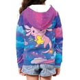 thumbnail image 3 of chaqlin Cute Axolotl Hoodies for Teen Girls Trendy Y2K Full-Zip Hoodie Winter Long Sleeve Zipper Sweatshirts Kids School Jacket with Pockets, 3 of 7