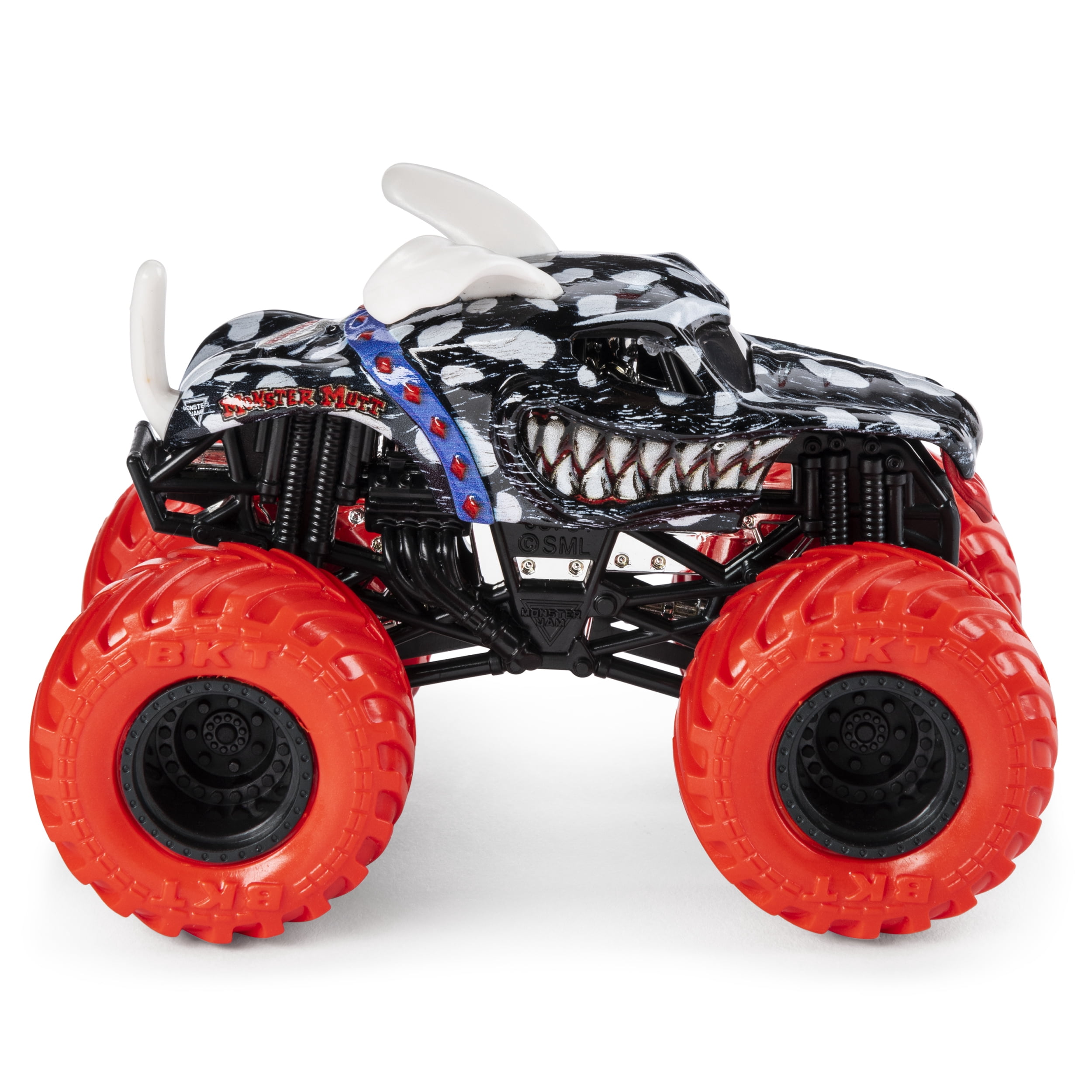 Monster Jam, Official Monster Mutt Dalmatian Truck, Die-Cast Vehicle, Inverse Trucks Series, 1:64 Scale