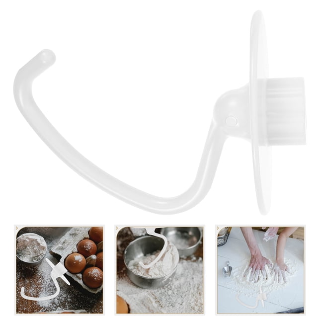 OULII Aluminum Kitchen Mixer Dough Hook Attachment for Home Use Transparent Color Fits Stand Mixers 7.5 inch