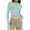 Green 01, variant on T-Shirts for Women Casual Floral Printed Crewneck Long Sleeve Basic Going Out Slim Lightweight Crop Tops Navy 2XL
