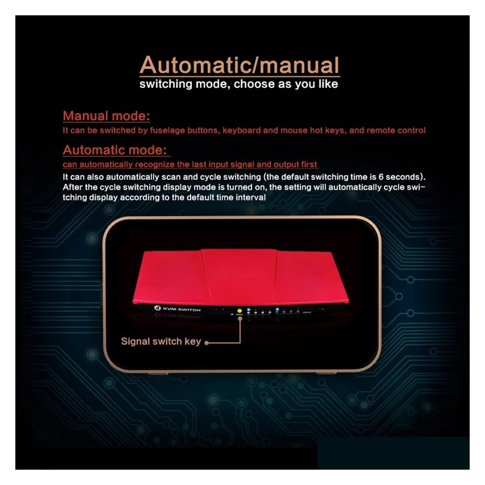 2.0 Kvm Switch HDR Hub USB 4 PORT 4 In 1 Out KVM Switcher Splitter Box For Sharing Keyboard Mouse PRINT Monitor