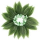 thumbnail image 4 of BRIGHTFUFU Falda hawaiana de hojas Ti Leaf, falda de hierba verde con flores artificiales para fiestas luau en la playa., 4 of 8
