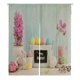 thumbnail image 1 of ABPHQTO Huevos de Pascua Flores Japonés Noren Cortina Puerta Ventana Tratamiento Cortinas 85x150 cm, 1 of 1
