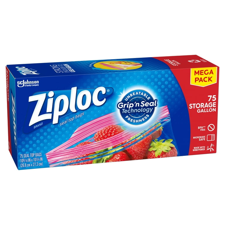 Ziploc® Brand Gallon Storage Bags Mega Pack, 75 ct - Kroger