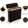 thumbnail image 3 of Bathroom Toilet Paper Storage Basket with Lid and Handle， Bamboo Collapsible Toilet Paper Holder Storage with Non-Slip Bottom ,Extra Toilet Roll Storage, 3 of 3