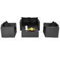 thumbnail image 2 of Patiojoy 4PC Patio Rattan Wicker Conversation Furniture Set Sectional Sofa & Coffee Table Black, 2 of 8