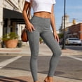 thumbnail image 5 of VV AVEORS Gym Leggings With Pockets For Women Stretch Active Yoga Pants Compression Tummy Control Leggings Soft Tights Gray XL, 5 of 7