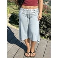 thumbnail image 6 of LMLYSoH Women's Fold Over Capri Pants Summer Casual Plus Size Crop Leggings Stylish Cropped Trousers with Dot Print Waistband, 6 of 8