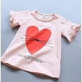 thumbnail image 3 of Conti Kids Toddler Girls Heart Shape Short Ruffle Sleeve Pink 5-6 Years, 3 of 5