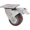 thumbnail image 1 of Kleton Polyurethane Heavy-Duty  Caster, 4-Inch Diameter, Total Locking Brake, 550 lbs Capacity, 1 of 1