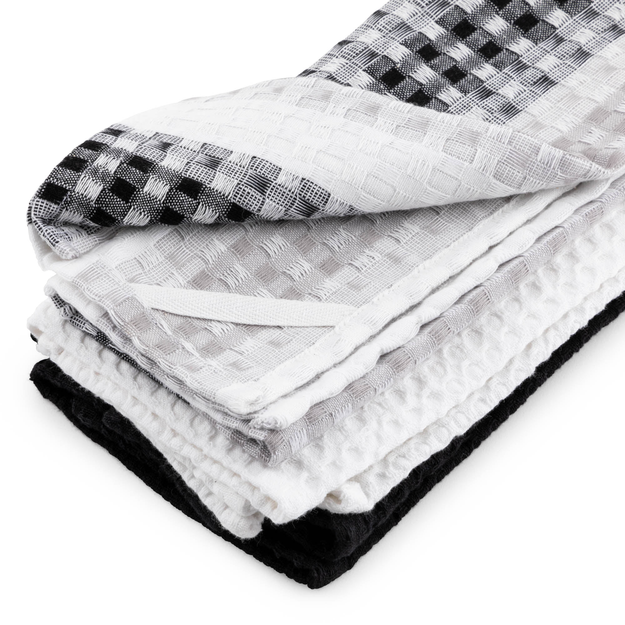 Waffle Dish Towels, Black And White Checkered Cotton Dish Rags, Napkins  Scouring Pads, Waffle Towels Tea Towels, Cleaning Supplies, Kitchen  Cleaning Gadget - Temu