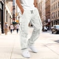 thumbnail image 2 of TQWQT Boys Cargo Pants Kids Loose Fit Sweatpants Elastic Waist Wide Leg Trousers Multi Pocket Casual Long Pants Children Streetwear Joggers Comfortable Playwear Outdoor Activewear White Size 4-12, 2 of 9