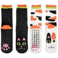 thumbnail image 3 of BambooMN Women's Super Soft Warm Cute Animal Non-Slip Fuzzy Fluffy Crew Winter Home Socks, Asst 32 - 2 Pairs, 3 of 8