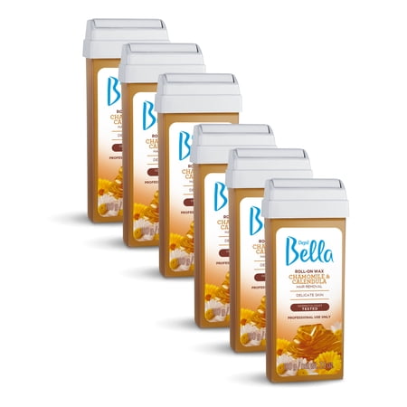 Depil Bella Roll on Chamomile and Calendula Wax Cartridges 3.52Oz (6 Units Offer)