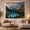 Alpine Waters, variant on Wooden Walkway Beside a Turquoise Mountain Lake, Peaceful Rustic for Nature Lovers, Wilderness Wall Art, Housewarming Gift, Tapestry Wall Hanging for Bedroom and Living Room