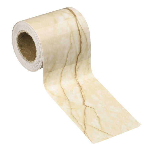 Uxcell Wood Grain Wallpaper Border 2" x 16.4ft Textured Frame Sticker, Yellow Texture