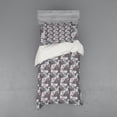thumbnail image 1 of Ambesonne Floral Bedding Set 3 Pcs, Blooming Spring Nature, Twin, Pale Grey Vermilion Grey, 1 of 3