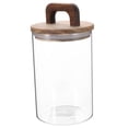 thumbnail image 4 of Minkissy Tea Coffee Sugar Canisters Glass with Wood Handle Lid 1Set, 4 of 8