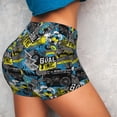 thumbnail image 4 of Lsque Goal Time Pattern High Waisted Biker Shorts for Women-Tummy Control Fitness Athletic Workout Running Yoga Gym Shorts,Moisture-Wicking-Small, 4 of 9