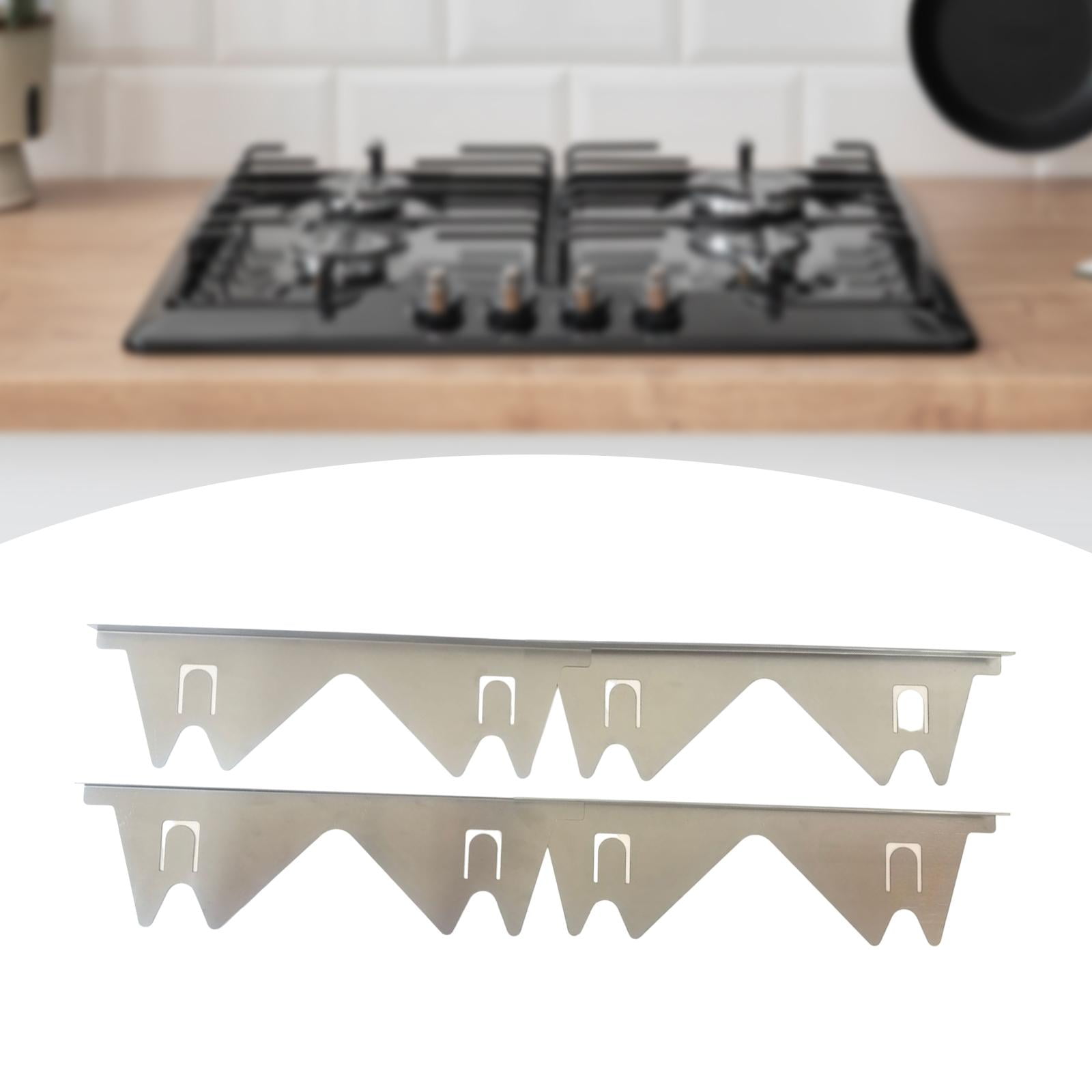 Esquirla Stainless Steel Stoves Gaps Covers Oven Side Filler Seals Refrigerator Heat Resistant Fills Gaps Stoves Guards Kitchen Filler silvery