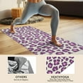 thumbnail image 4 of Light Green and Purple Of Leopard Print Hot Yoga Mat Towel Non Slip for Hot Yoga - Quick-Drying Yoga Mat Cover with 4 Corner Pockets with Travel Bag - Hot Yoga Towel Non Slip 74"x26", 4 of 6