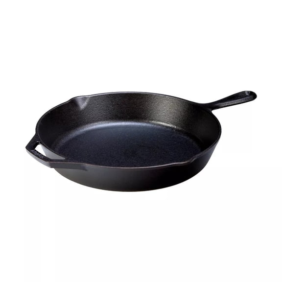 12" Cast Iron Skillet: Preseasoned, Non-Stick, Scratch-Resistant, 12 Inch, Gas & Induction Compatible