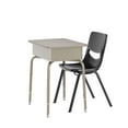 thumbnail image 2 of Flash Furniture HERCULES 24"W Student Desk w/ Classroom Stack Chair Granite Desktop/Silver, 2 of 10