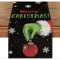 thumbnail image 1 of Camino de mesa navideño negro, decoración navideña de invierno para mesa de comedor, cocina, 13 x 72 pulgadas, 1 of 5