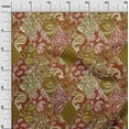 thumbnail image 3 of oneOone Polyester Spandex Dark Mustard Fabric Asian Paisley Craft Projects Decor Fabric Printed By The Yard 56 Inch Wide, 3 of 4