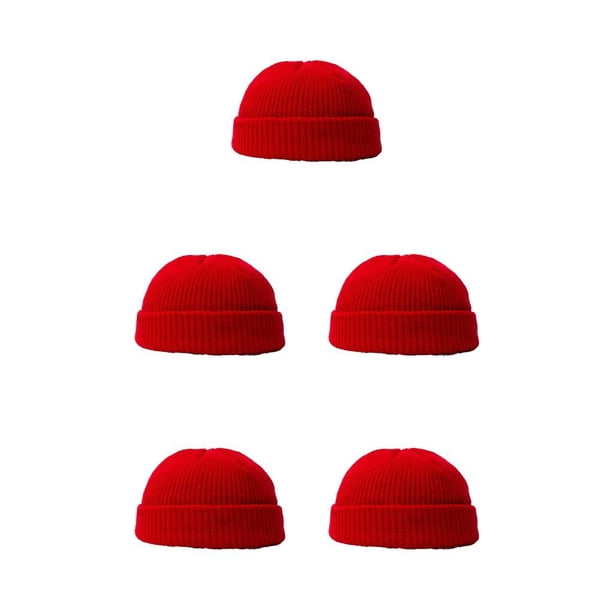 Minnieouse Sombrero de hilo de punto de invierno Casual al aire libre cálido gorros de cabeza corta Color flexible hombres mujeres sombreros Type2 NO2
