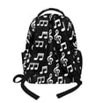 thumbnail image 3 of FKELYI Black Musical Note Print Kids Backpack Lightweight School Bookbag for Boys Girls Elementary Casual Daypack with Side Pockets for Primary School Backpacks Travel Bag, 3 of 7