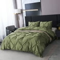 thumbnail image 4 of Maplenight Elegant 3-Piece Solid Color Queen Size Bed Set, Cooling Bed Sheets for Hot Sleepers - Soft Polyester, Breathable & Durable Green, 4 of 4