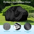 thumbnail image 2 of IC ICLOVER  Fits Decks up to 54" Waterproof Riding Lawn Mower Cover Tractor Cover Heavy Duty Garden Protector, Water, Mildew, and UV Resistant, Black, 2 of 8