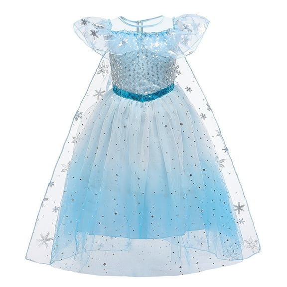 Princess Costume Dress for Little Girls Fancy Birthday Cosplay Party Dress up