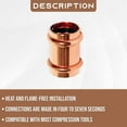 thumbnail image 5 of DMNI Propress Fitting Copper Coupling - Pack of 10 – 1” Zero Lead Coupling - Stop Press x Press, 5 of 5