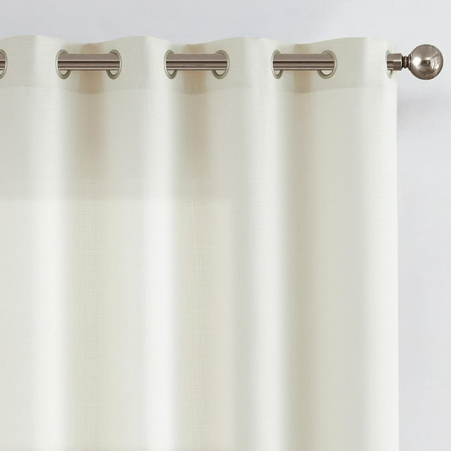 Curtains for Living Room Linen Textu es Long Farmhouse Casual Weave Back Tab Drapes Light Filtering Window Curtain Panels