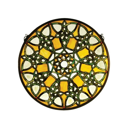 Meyda Tiffany Tiffany Knotwork Trance Medallion Stained Glass Window