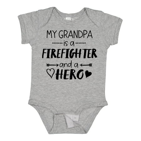 

Inktastic My Grandpa is a Firefighter and a Hero Gift Baby Boy or Baby Girl Bodysuit