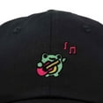 thumbnail image 2 of Dalix Melody Frog Embroidered Womens Cotton Dad Hat Baseball Cap Adjustable in Black, 2 of 5