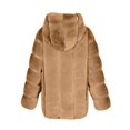 thumbnail image 5 of clear 50% off Usmixi Weekly Deals 2023 Faux Fur Coat for Women Womens Fluffy Fleece Overcoat Plus Size Casual Solid Fuzzy Plush Hooded Coat Long Sleeve Cozy Faux Furry Outwear Winter Faux Fur Coat, 5 of 5