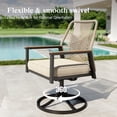 thumbnail image 2 of Sophia & William 7-Piece Outdoor Patio Dining Set Swivel Metal Wicker Chairs and Steel Round Table, 2 of 11